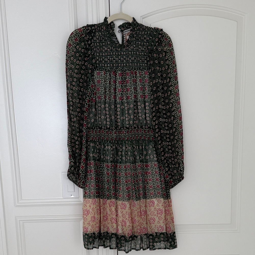 Anthropologie Floral Long Sleeve Dress